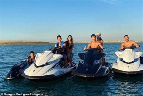 Georgina Rodríguez in a bikini on a jet ski